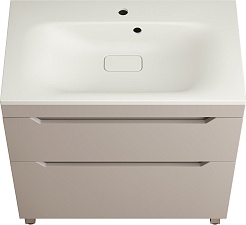 Style Line Тумба с кварцевой раковиной жасмин Остин 80 крем – фотография-1